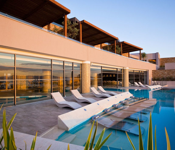 Miraggio Myrthia Thermal Spa sunbeds and thermal beds