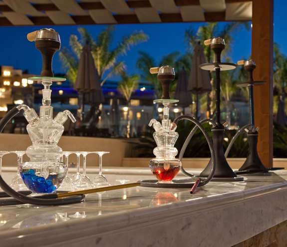 Oasis Beach Bar two shishas on the bar